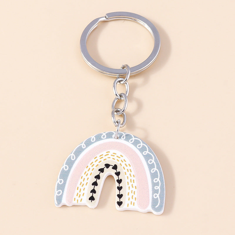 Venta al por mayor Llavero acrílico del arco iris